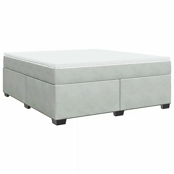 vidaXL Boxspringbett mit Matratze Hellgrau 180x200 cm Samt2105714 günstig online kaufen