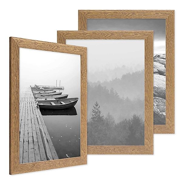 PHOTOLINI Bilderrahmen 3er Set Strandhaus Rustikal günstig online kaufen