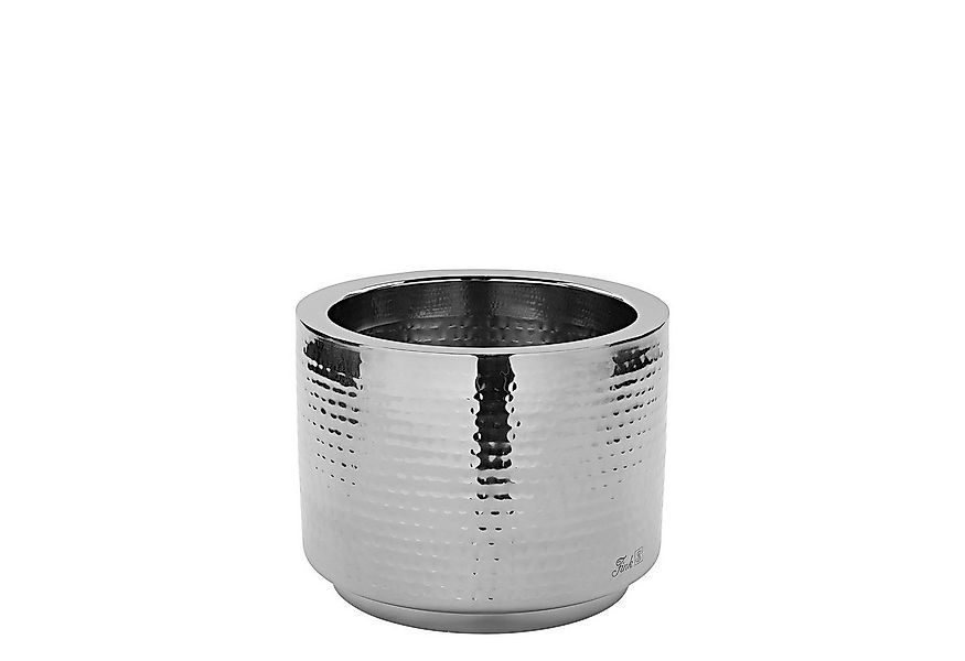 Fink Übertopf NOSSA Übertopf - H. 17 cm x Ø 22 cm - silber - Edelstahl - Pf günstig online kaufen