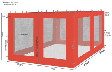 Quick Star Pavillonseitenteil 4 Seitenteile mit günstig online kaufen