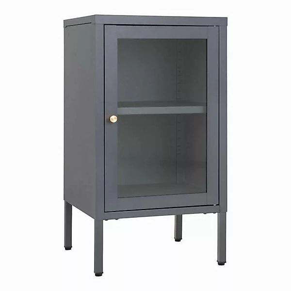 LebensWohnArt Mehrzweckschrank Moderne Kommode DAILY 70cm grau Glastür Meta günstig online kaufen