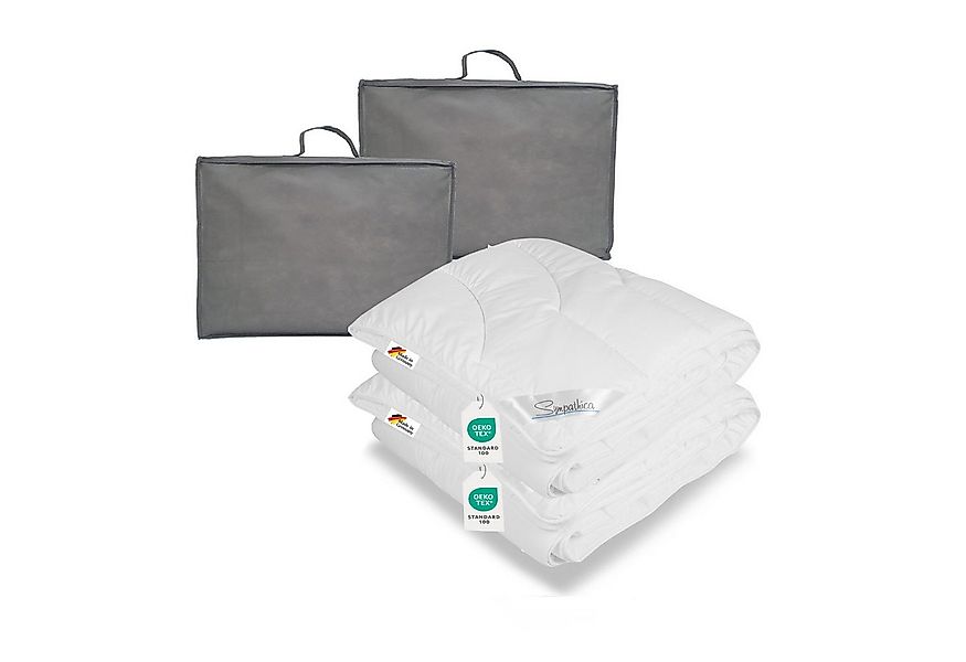 Sympathica Microfaserbettdecke 2x warme Allergiker Winter Bettdecke Duo Ste günstig online kaufen