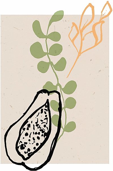 Komar Wandbild "Papaye du paradis", (1 St.), Deutsches Premium-Poster Fotop günstig online kaufen
