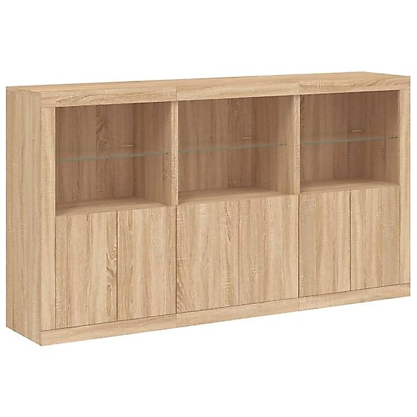 vidaXL Sideboard mit LED-Leuchten Sonoma-Eiche 181,5x37x100 cm 3209151 günstig online kaufen