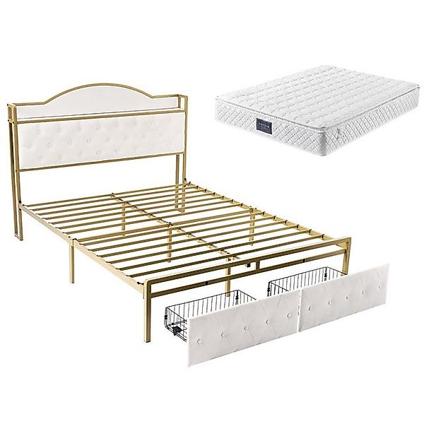 Gotagee Polsterbett Doppelbett Polsterbett Stauraumbett Jugendbett (Mit Mat günstig online kaufen