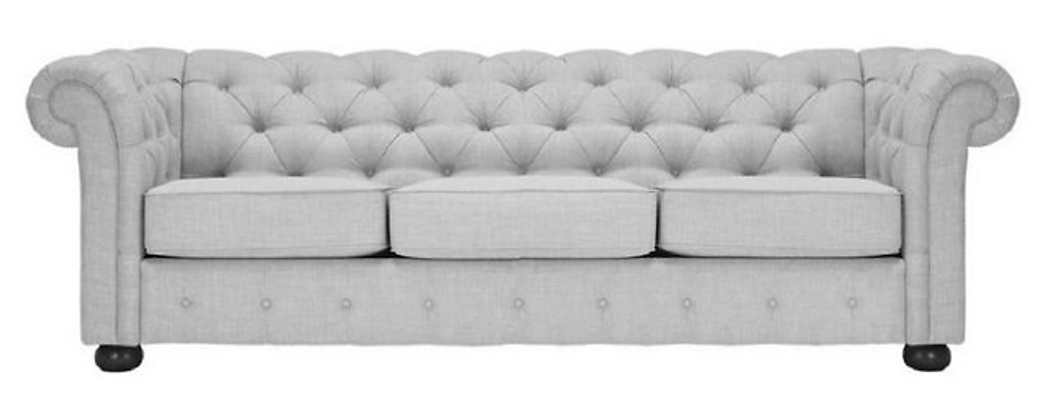 JVmoebel Sofa Beige Chesterfield Wohnzimmer Modern Design Couchen Sofa Samt günstig online kaufen