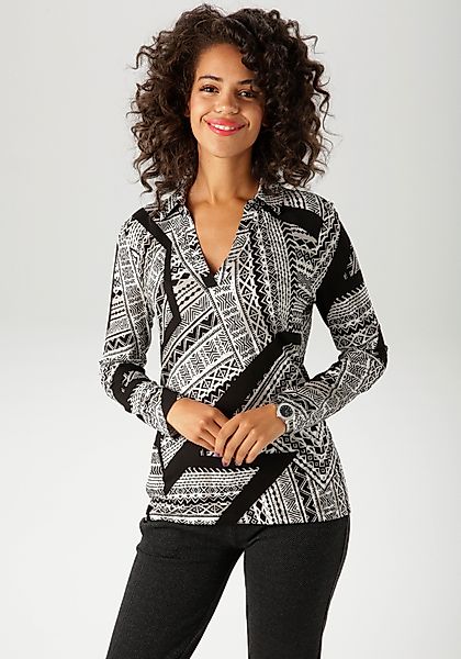 Aniston CASUAL Shirtbluse mit grafischem Mustermix günstig online kaufen