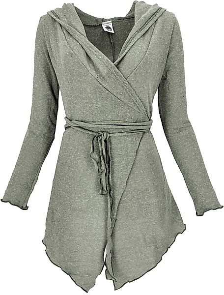 Guru-Shop Langjacke Pixi Wickel-Strickjacke - khaki günstig online kaufen