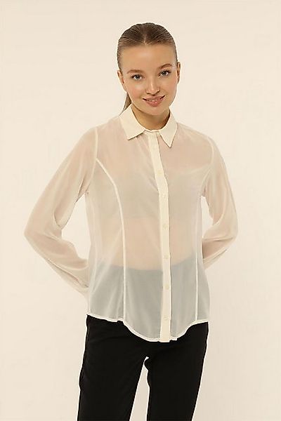 HomeStore Hemdbluse Chiffon-Hemd mit Fransen-Rücken günstig online kaufen