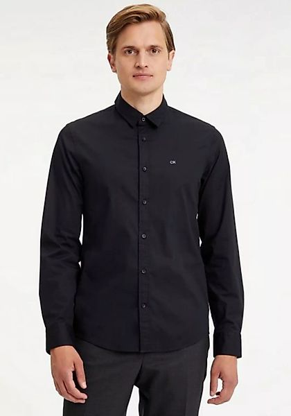 Calvin Klein Langarmhemd SLIM FIT STRETCH POPLIN mit Kentkragen günstig online kaufen