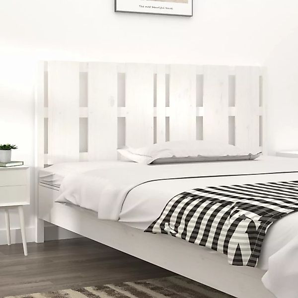 Vidaxl Bett-kopfteil Weiß 155,5x4x100 Cm Massivholz Kiefer günstig online kaufen
