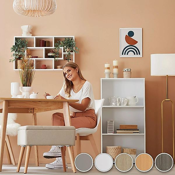 tectake Wandregal Kassandra, Set 1-tlg., Retro-Stil günstig online kaufen