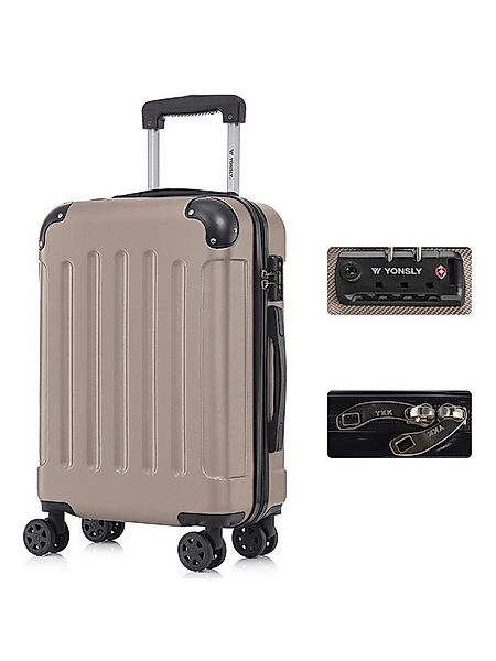 yonsly Hartschalen-Trolley Premium Hartschalen-Reisekoffer Trolley Kabinenk günstig online kaufen