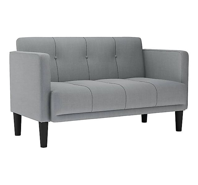vidaXL Sofa Zweisitzer-Sofa Hellgrau 111 cm Stoff günstig online kaufen