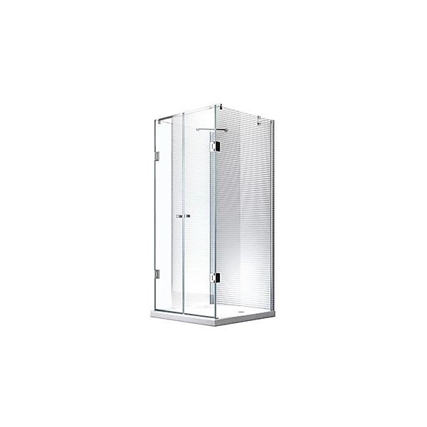 Glaszentrum Hagen  90x90x90x180cm Ares U-Duschkabine Silber inkl. Tasse/Sip günstig online kaufen