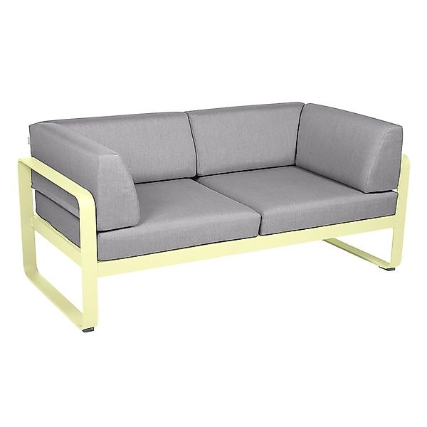 Bellevie 2-Sitzer Club Sofa A6 Zitronensorbet 79 Flanellgrau günstig online kaufen