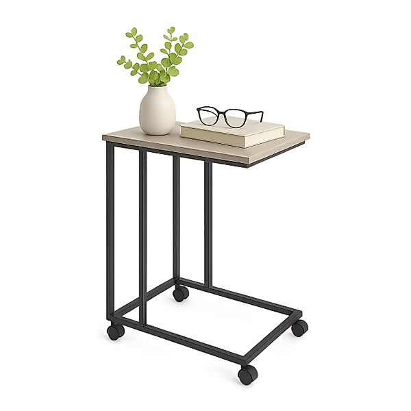 relaxdays Beistelltisch mit Rollen C Form, günstig online kaufen