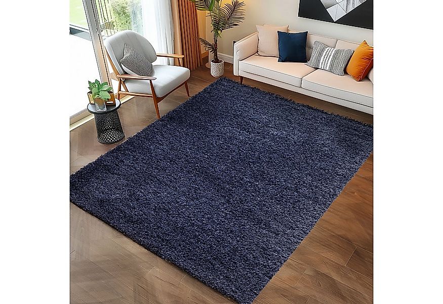 Carpettex Hochflor-Teppich Unicolor - Einfarbig, Läufer, Höhe: 30 mm, Einfa günstig online kaufen