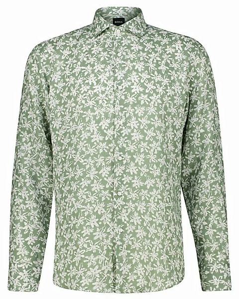 BOSS Langarmhemd Herren Leinenhemd H-JOE Regular Fit Langarm (1-tlg) günstig online kaufen