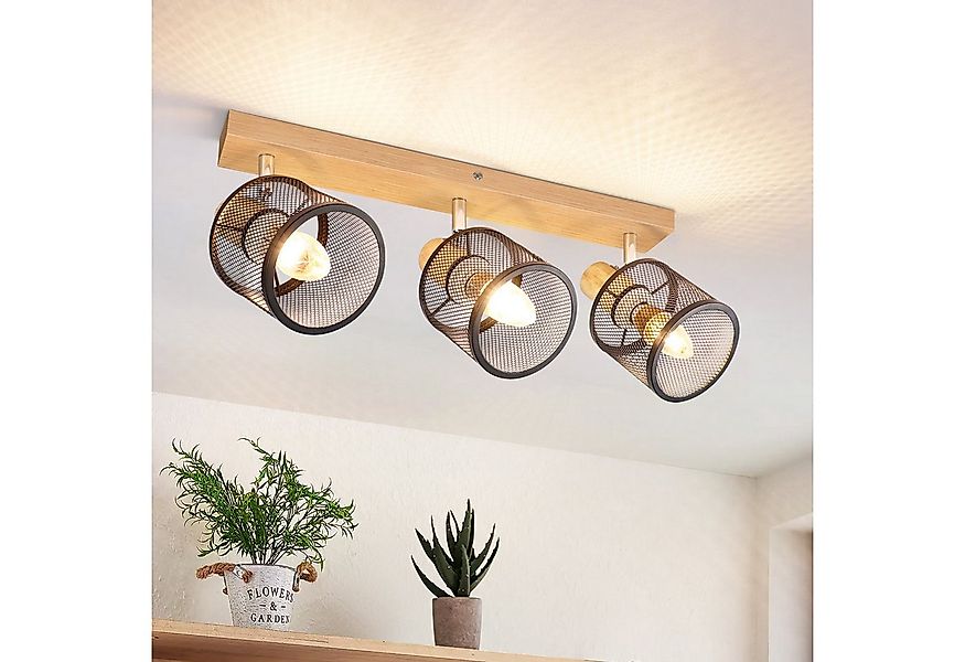 ZMH Deckenstrahler Wohnzimmer 3 Flammig Schwenkbar 350° E14 Deckenleuchte S günstig online kaufen