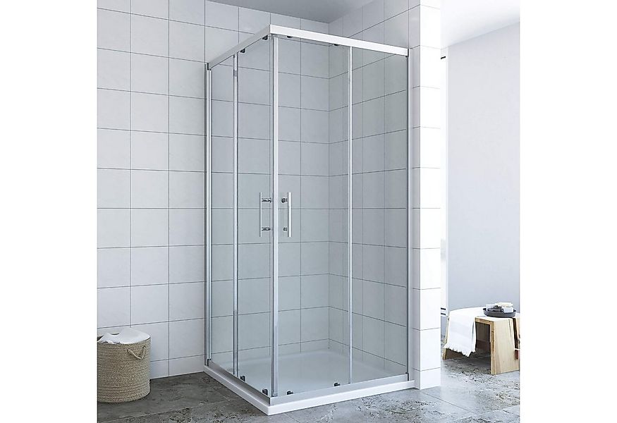 AQUABATOS Eckdusche Duschkabine Glas Eckeinstieg Schiebetür Eckdusche Dusch günstig online kaufen