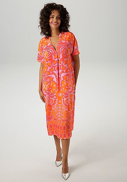 Aniston CASUAL Sommerkleid mit extravagantem, grafischen Druck günstig online kaufen