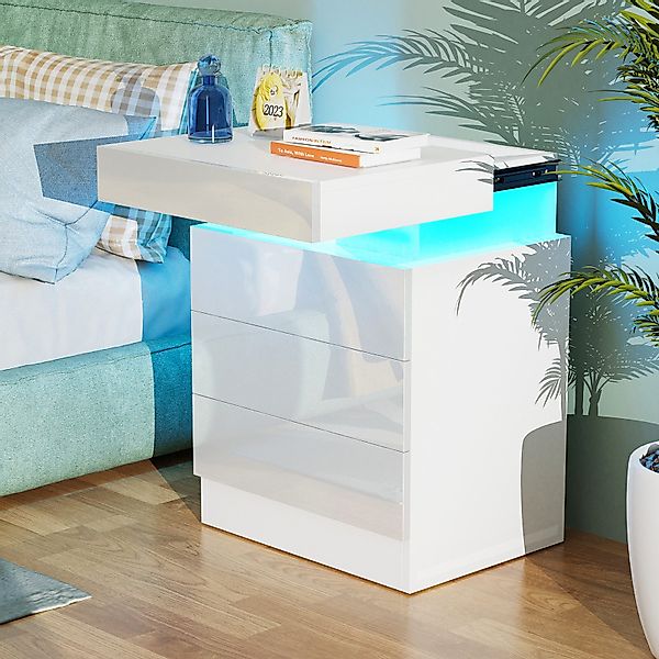 JEOBEST Nachttisch Nachtschrank mit 3 Schubladen, günstig online kaufen