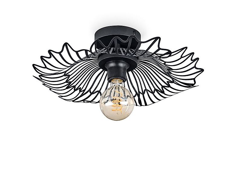 hofstein Deckenleuchte Deckenlampe aus Metall in Schwarz, ohne Leuchtmittel günstig online kaufen