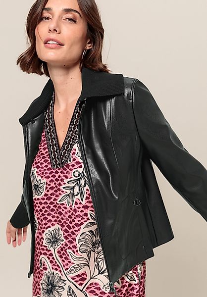 bianca Lederimitatjacke DEBBIE in angesagtem Schwarz, günstig online kaufen