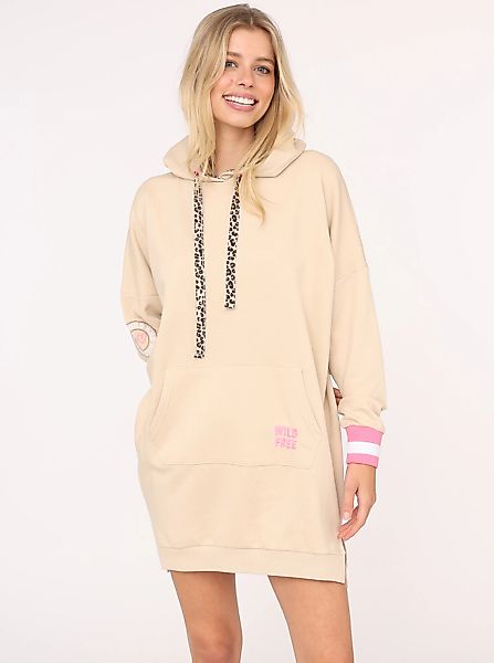 Zwillingsherz Sweatkleid ""Wild Free"" Kängurutasche mit Kapuze, Tasche, Le günstig online kaufen