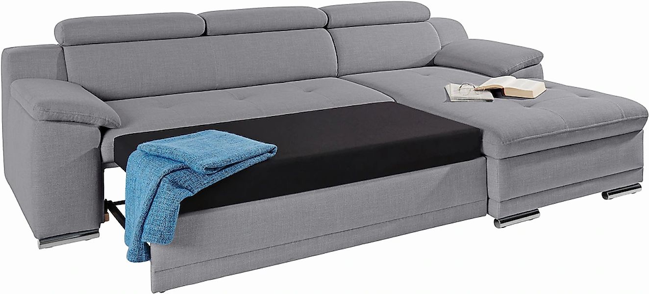 sit&more "Top Andiamo L-Form" wahlweise mit Bettfunktion, inklusive Kopftei günstig online kaufen