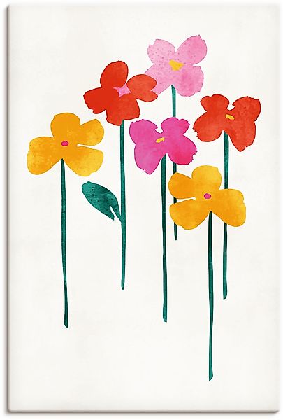 Artland Wandbild »Kleine glückliche Blumen« Blumenbilder 1 Stk. tlg. als Le günstig online kaufen