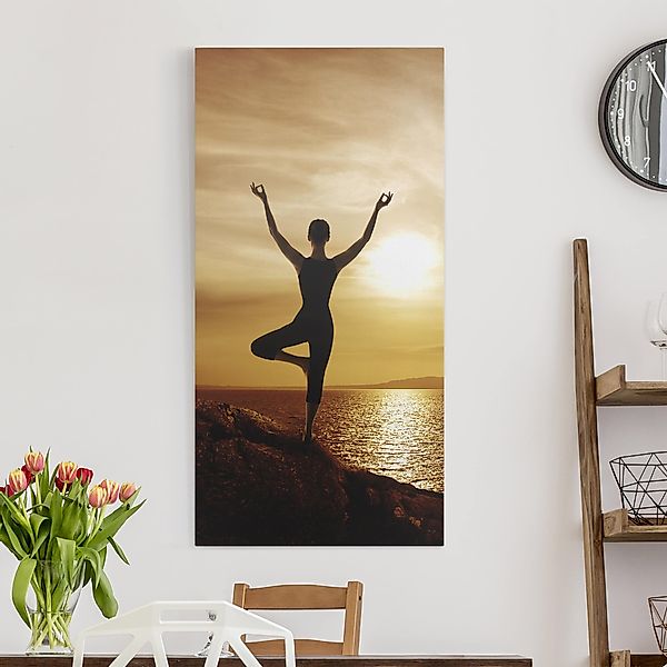 Leinwandbild - Hochformat Yoga günstig online kaufen