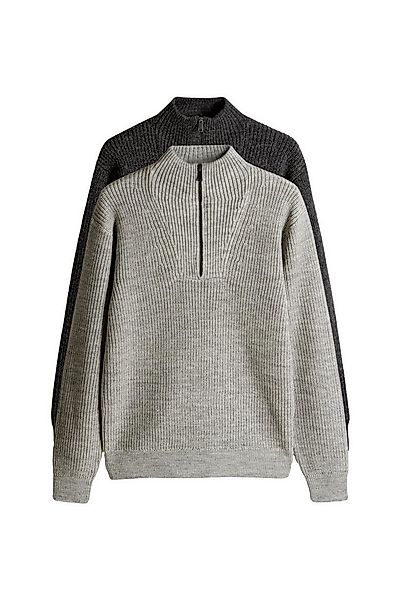 The Set Troyer The Set Pullover mit Viertel-RV, 2er-Pack (2-tlg) günstig online kaufen