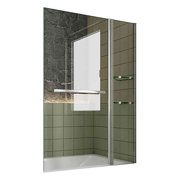 Duschparadies 120x140cm 2-teilig Faltwand Duschwand Badewanne Aufsatz Drehe günstig online kaufen