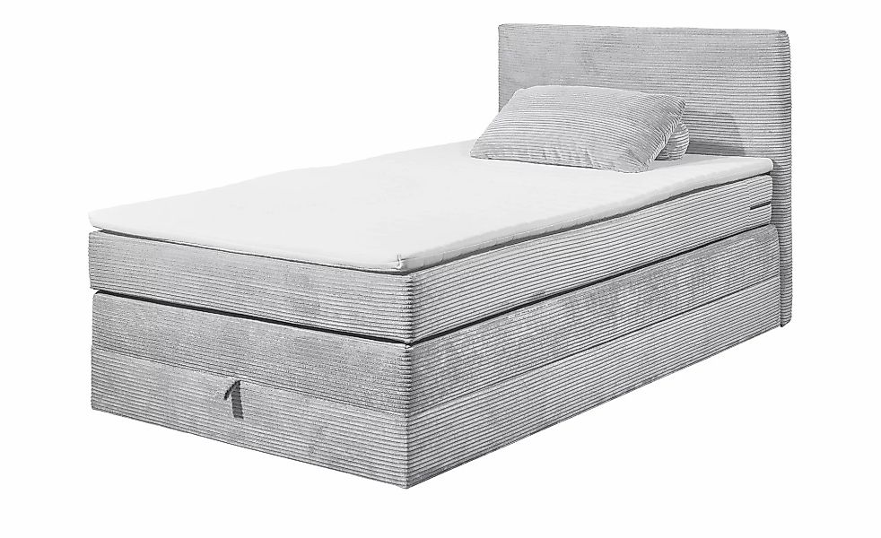 Boxspringbett  Lumb ¦ grau ¦ Maße (cm): B: 141 H: 107 T: 209.0 Betten > Ein günstig online kaufen