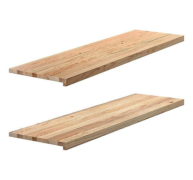 vidaXL Fensterbank Fensterbänke 2 Stk. Unbehandelt 140x40x2 cm Massivholz E günstig online kaufen