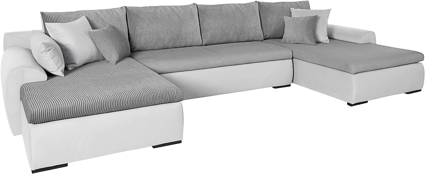 Home affaire Wohnlandschaft "Win U-Form" wahlweise mit Bettfunktion und Bet günstig online kaufen