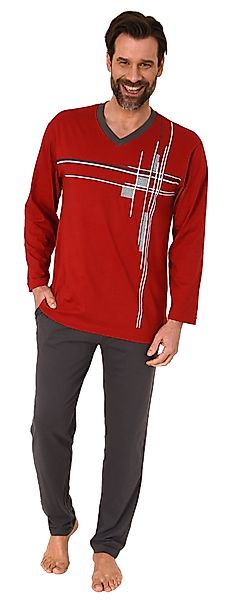 Normann Pyjama Herren Schlafanzug langarm Pyjama günstig online kaufen