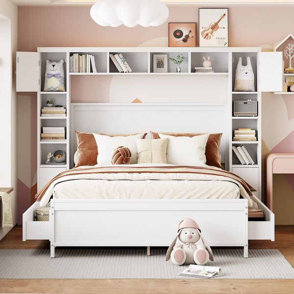 EXTSUD Bett Bettgestell mit Stauraum 140*200,4 günstig online kaufen