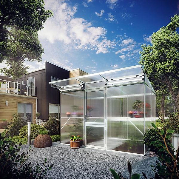 KGT Gewächshaus Linea Alu blank 6,06 m² günstig online kaufen