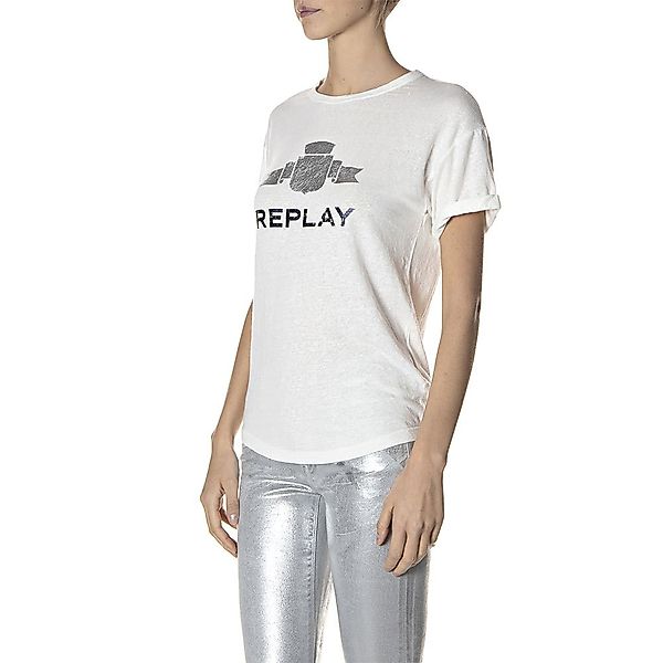Replay W3565.000.23101p T-shirt 2XS Natural White günstig online kaufen