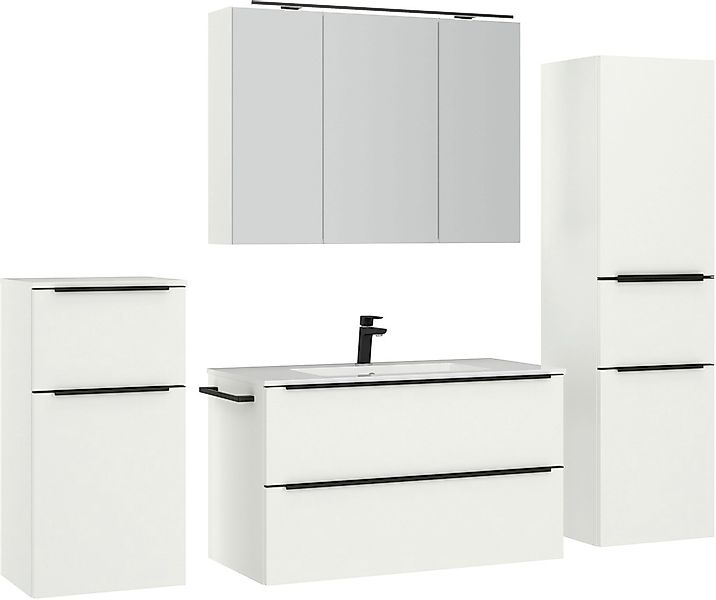 nobilia Badmöbel-Set "Levere" vormontiert, mit Soft-Close, 4 Stk. tlg. günstig online kaufen