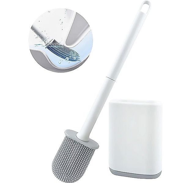 NUODWELL Badaccessoire-Set WC-Bürste Silikon,Flexibel Flache Toilettenbürst günstig online kaufen