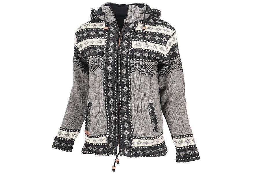 Guru-Shop Langjacke Kuschelige gefütterte Strickjacke, Damenjacke,.. günstig online kaufen