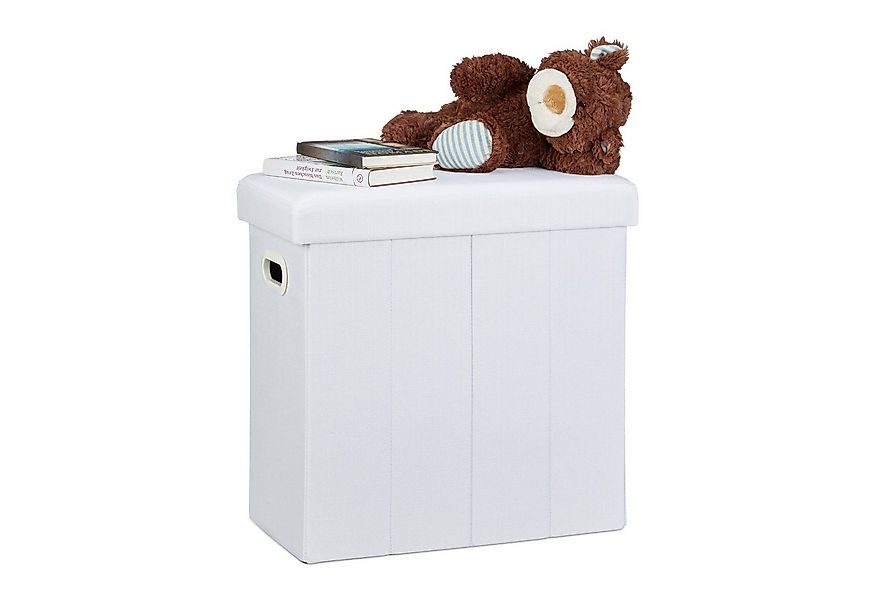 relaxdays Sitzhocker Faltbarer Sitzhocker, weiß günstig online kaufen