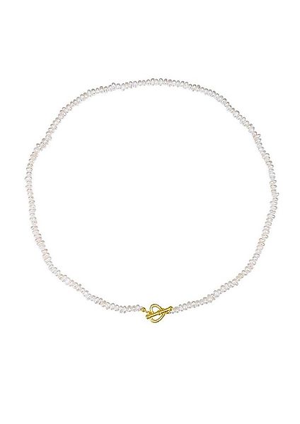 Hey Happiness Perlenkette Choker Damen, echte Süßwasserperlen, Herz & Knebe günstig online kaufen