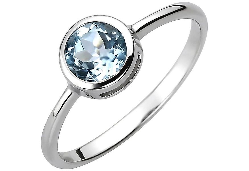 Schmuck Krone Silberring Solitär Ring 925 Silber mit Blautopas Topas blau h günstig online kaufen