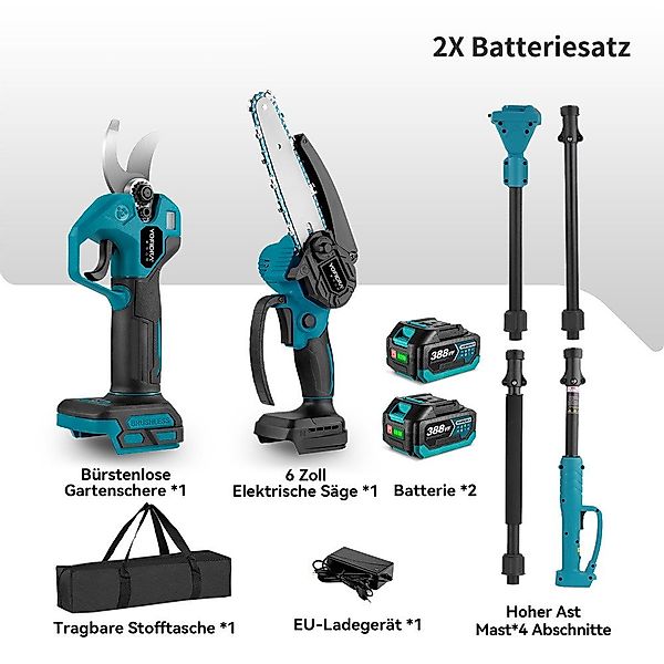 Yofidra Akku-Hochentaster 3-in-1 Bürstenloser Elektro Teleskop günstig online kaufen