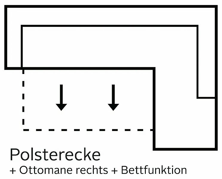 exxpo - sofa fashion Ecksofa "Salerno, Funktionssofa, hoher Sitzkomfort, Br günstig online kaufen